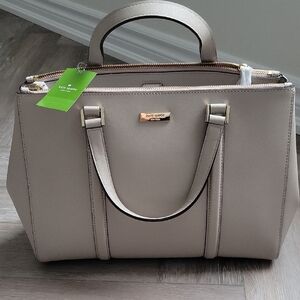 Kate Spade Loden Newbury Lane Satchel in Moussfrost (Taupe) NWT
